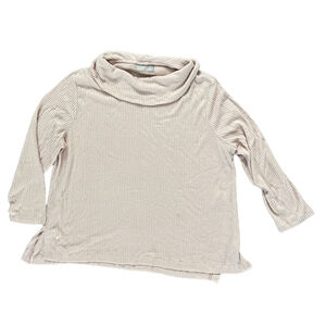 Chico's Ribbed Cowl Neck Sweater Pink Size 4